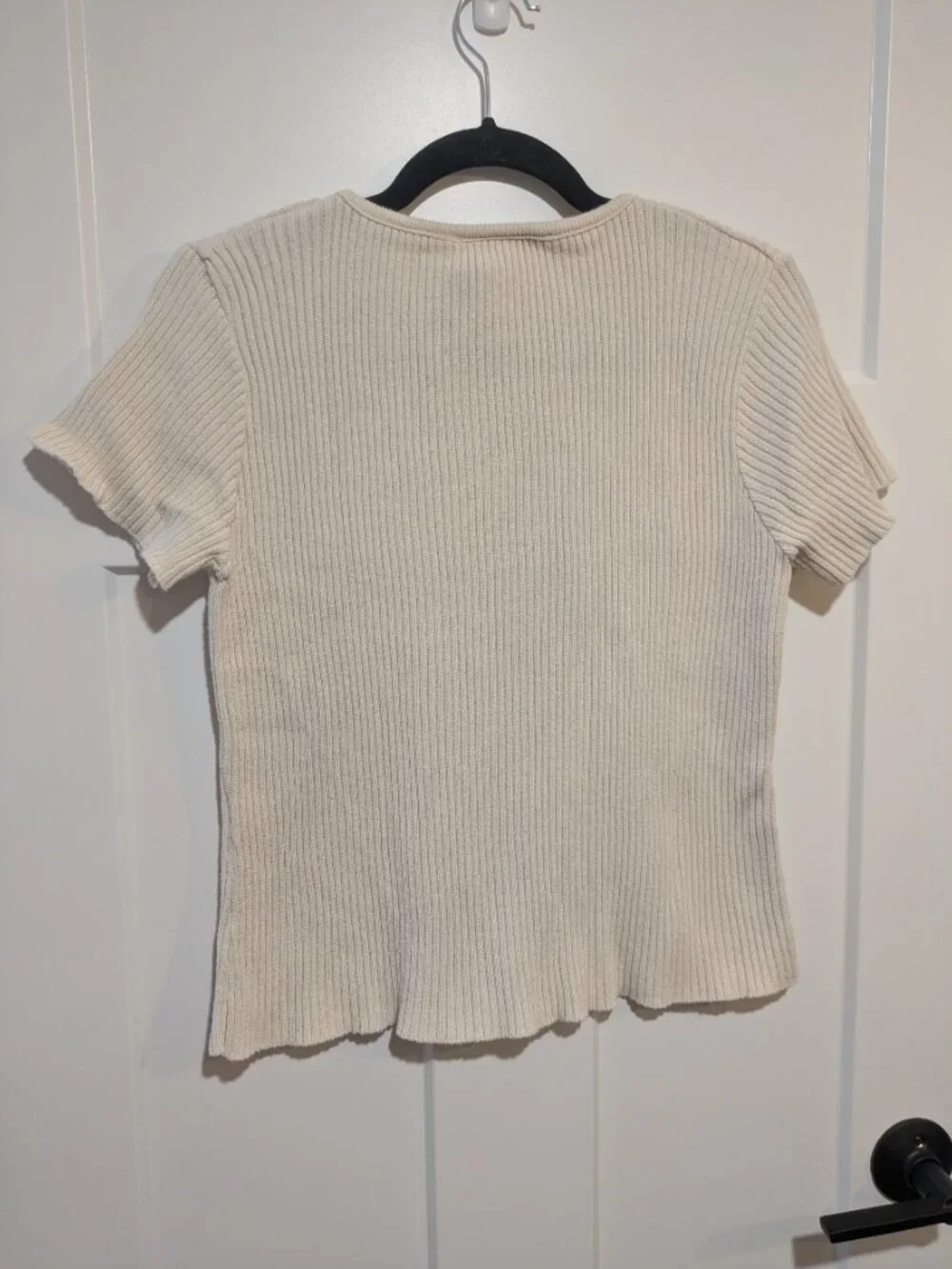 Authentic 90s Vintage Carol Horn Workshop USA-Made Ribbed Knit Top | Size L